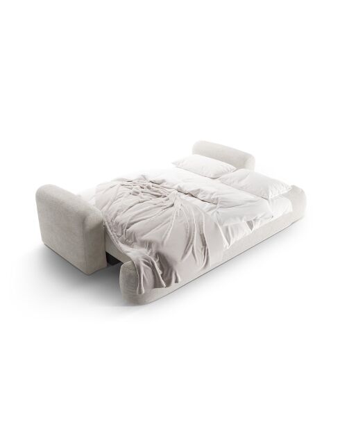 Canapé Convertible Avec Coffre Adriana 3 Places beige clair - 253x108x94 cm