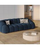 Canapé Velours Lyna 4 Places bleu roi - 245x114x72 cm
