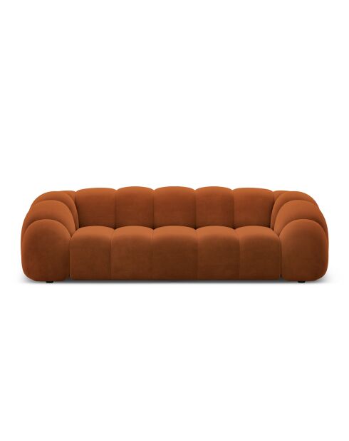 Canapé Velours Lyna 4 Places terracotta - 245x114x72 cm
