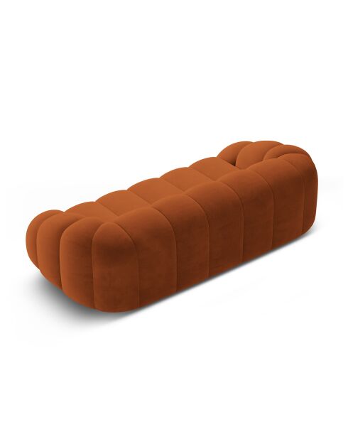Canapé Velours Lyna 4 Places terracotta - 245x114x72 cm