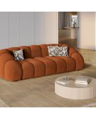 Canapé Velours Lyna 4 Places terracotta - 245x114x72 cm