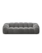 Canapé Velours Lyna 4 Places gris foncé - 245x114x72 cm