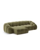 Canapé D'Angle Gauche Velours Lyna 4 Places vert - 280x182x72 cm