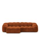 Canapé D'Angle Gauche Velours Lyna 4 Places terracotta - 280x182x72 cm