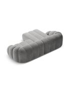 Canapé D'Angle Gauche Velours Lyna 4 Places gris - 280x182x72 cm