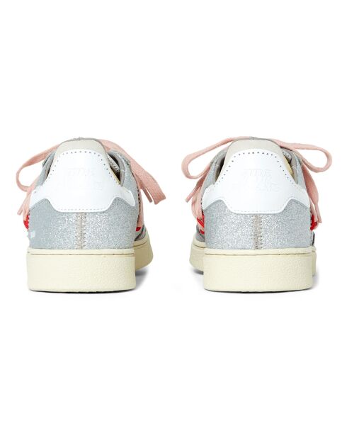 Baskets en Cuir Stripeless Ultimate Dual argentées