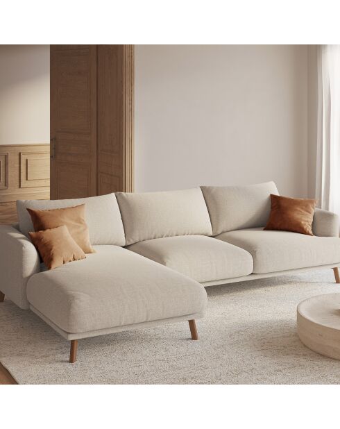 Canapé D'Angle Gauche Margot 4 Places beige - 285x170x75 cm