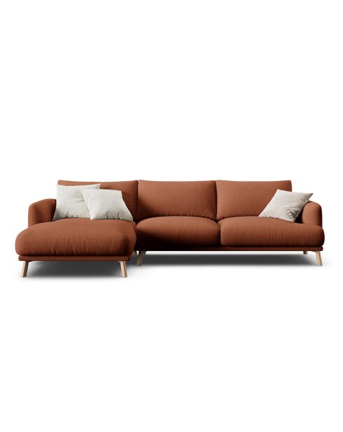 Canapé D'Angle Gauche Margot 4 Places brique - 285x170x75 cm