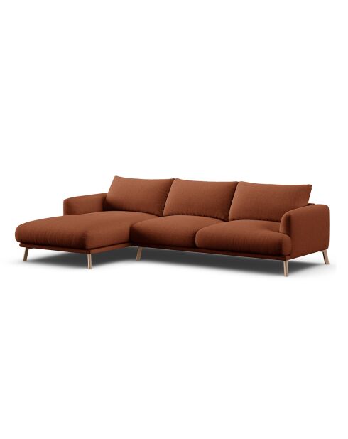 Canapé D'Angle Gauche Margot 4 Places brique - 285x170x75 cm