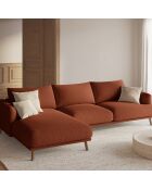 Canapé D'Angle Gauche Margot 4 Places brique - 285x170x75 cm