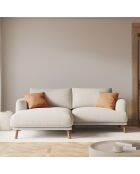 Canapé D'Angle Gauche Margot 3 Places beige - 200x170x76 cm