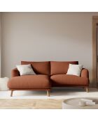 Canapé D'Angle Gauche Margot 3 Places brique - 200x170x76 cm