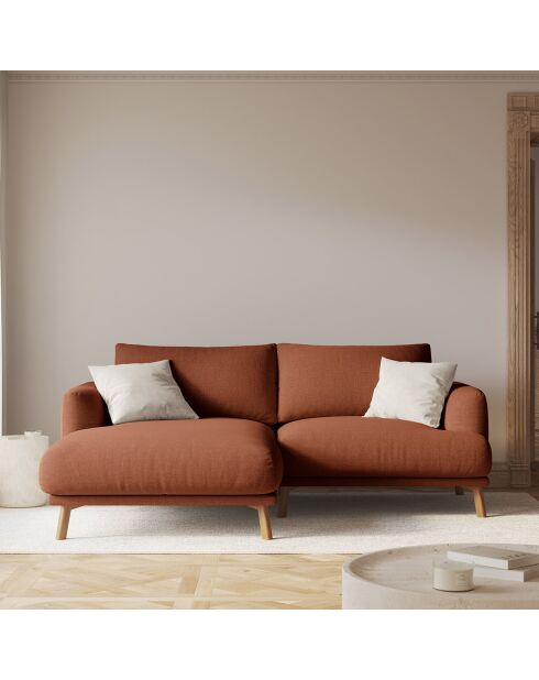 Canapé D'Angle Gauche Margot 3 Places brique - 200x170x76 cm