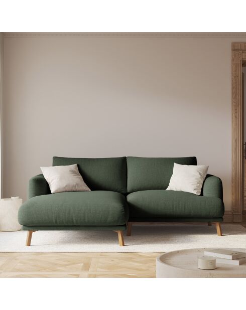 Canapé D'Angle Gauche Margot 3 Places vert mousse - 200x170x76 cm