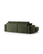 Canapé Angle Gauche Modulable Velours convertible Adriana 5 Places vert - 271x174x94 cm