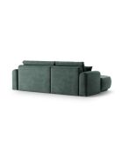 Canapé Angle Gauche Modulable Velours convertible Adriana 5 Places pétrole - 271x174x94 cm
