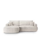 Canapé Angle Gauche Modulable convertible Adriana 5 Places beige - 271x174x94 cm