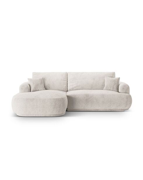 Canapé Angle Gauche Modulable convertible Adriana 5 Places beige - 271x174x94 cm