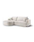 Canapé Angle Gauche Modulable convertible Adriana 5 Places beige - 271x174x94 cm
