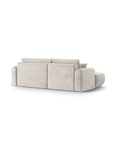 Canapé Angle Gauche Modulable convertible Adriana 5 Places beige - 271x174x94 cm