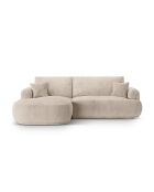 Canapé Angle Gauche Modulable convertible Adriana 5 Places le sable - 271x174x94 cm
