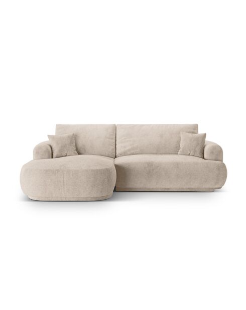 Canapé Angle Gauche Modulable convertible Adriana 5 Places le sable - 271x174x94 cm