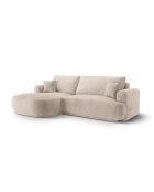 Canapé Angle Gauche Modulable convertible Adriana 5 Places le sable - 271x174x94 cm
