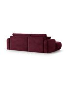 Canapé Angle Gauche Modulable convertible Adriana 5 Places bordeaux - 271x174x94 cm