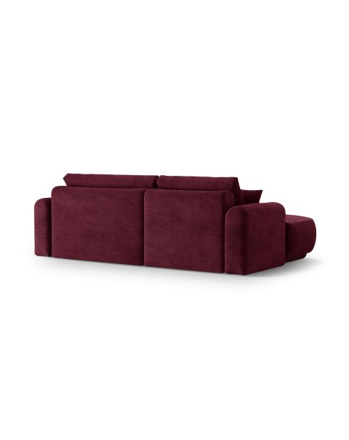 Canapé Angle Gauche Modulable convertible Adriana 5 Places bordeaux - 271x174x94 cm
