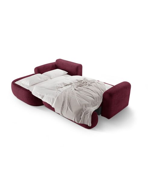 Canapé Angle Gauche Modulable convertible Adriana 5 Places bordeaux - 271x174x94 cm