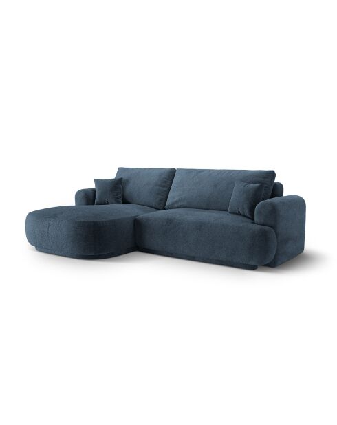 Canapé Angle Gauche Modulable convertible Adriana 5 Places bleu foncé - 271x174x94 cm