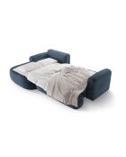 Canapé Angle Gauche Modulable convertible Adriana 5 Places bleu foncé - 271x174x94 cm