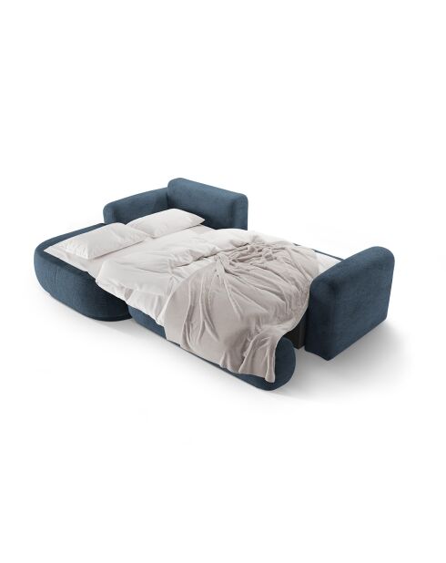Canapé Angle Gauche Modulable convertible Adriana 5 Places bleu foncé - 271x174x94 cm