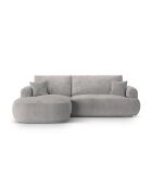 Canapé Angle Gauche Modulable convertible Adriana 5 Places gris chaud - 271x174x94 cm
