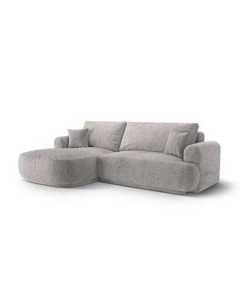 Canapé Angle Gauche Modulable convertible Adriana 5 Places gris chaud - 271x174x94 cm