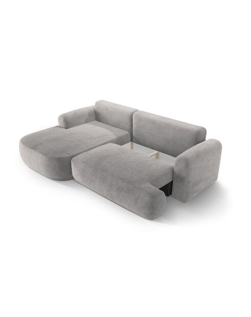 Canapé Angle Gauche Modulable convertible Adriana 5 Places gris chaud - 271x174x94 cm