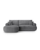 Canapé Angle Gauche Modulable convertible Adriana 5 Places gris - 271x174x94 cm