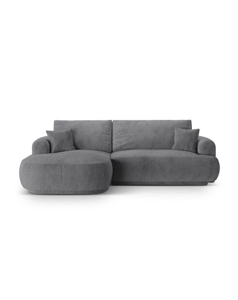 Canapé Angle Gauche Modulable convertible Adriana 5 Places gris - 271x174x94 cm