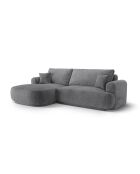 Canapé Angle Gauche Modulable convertible Adriana 5 Places gris - 271x174x94 cm