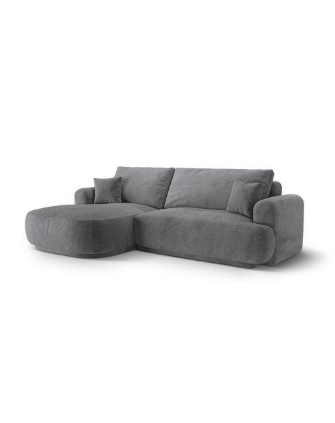 Canapé Angle Gauche Modulable convertible Adriana 5 Places gris - 271x174x94 cm