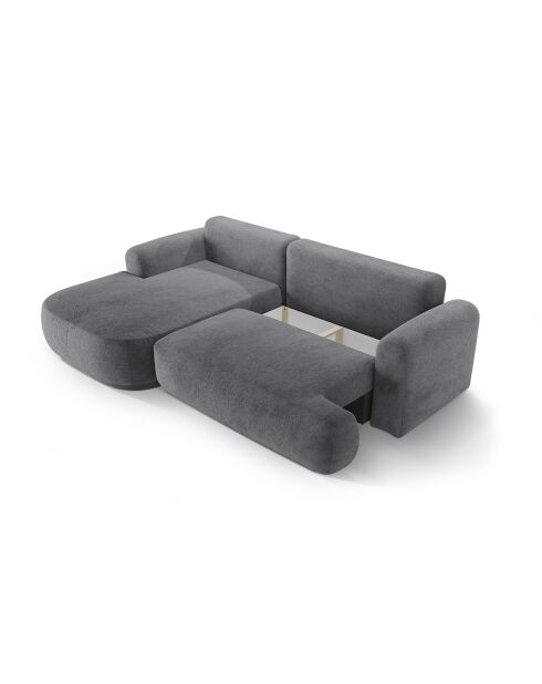 Canapé Angle Gauche Modulable convertible Adriana 5 Places gris - 271x174x94 cm