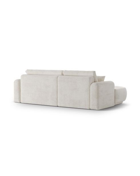 Canapé Angle Gauche Modulable convertible Adriana 5 Places beige clair - 271x174x94 cm