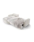Canapé Angle Gauche Modulable convertible Adriana 5 Places beige clair - 271x174x94 cm