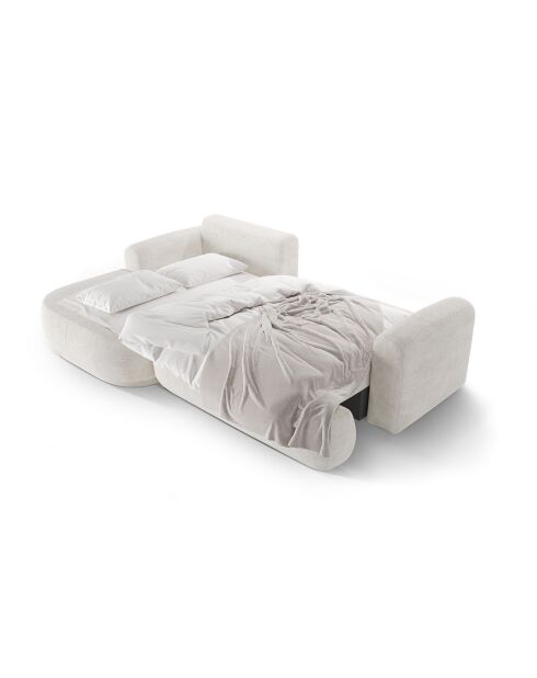 Canapé Angle Gauche Modulable convertible Adriana 5 Places beige clair - 271x174x94 cm