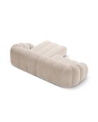 Canapé D'Angle Droit Velours Lyna 4 Places beige - 280x182x72 cm