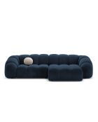 Canapé D'Angle Droit Velours Lyna 4 Places bleu roi - 280x182x72 cm