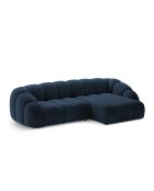 Canapé D'Angle Droit Velours Lyna 4 Places bleu roi - 280x182x72 cm