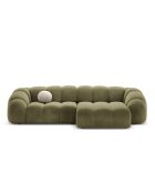 Canapé D'Angle Droit Velours Lyna 4 Places vert - 280x182x72 cm