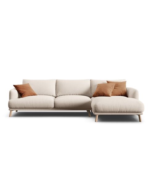 Canapé D'Angle Droit Margot 4 Places beige - 285x170x75 cm