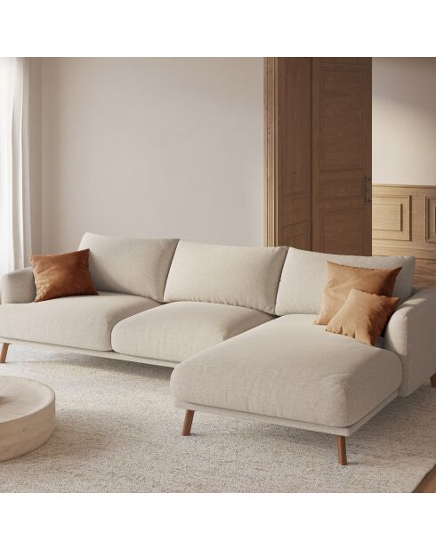 Canapé D'Angle Droit Margot 4 Places beige - 285x170x75 cm
